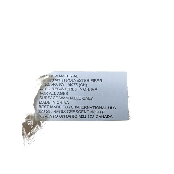 Best Made Toys Tan Teddy Bear Plush 11.5" Gold Bow - Picture 5 of 5